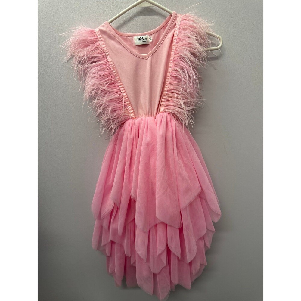 Lola and the boys bubble gum pink Gigi dress